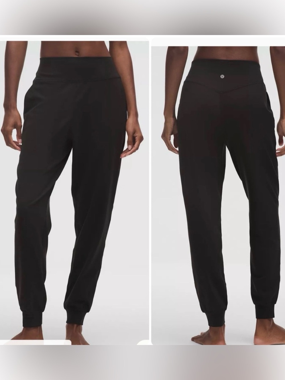 Lululemon Align High Rise Jogger Pants Sz 2 28” Black Pockets Comfort Travel